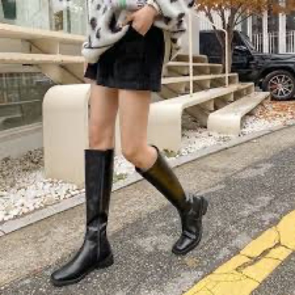 Enzo Angiolini Y-CECE black heeled leather boots, inside zip, 12”girth, size 6.5 - Picture 9 of 11